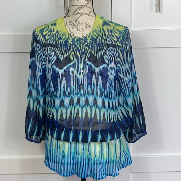 Chico's Tops - CHICO'S COLORFUL BLOUSE  SIZE 14